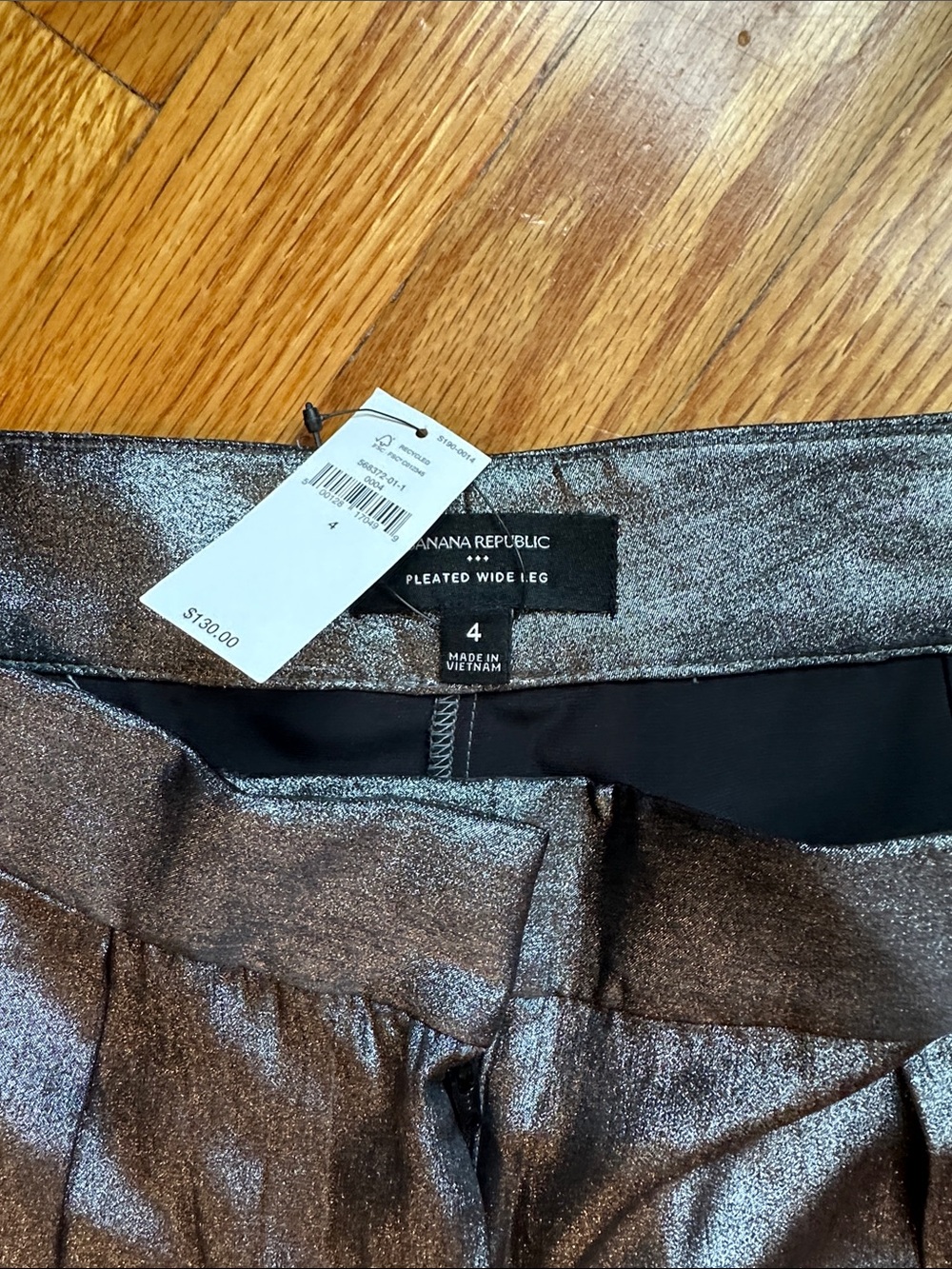 Banana Republic Shimmering Silver Dress Pants